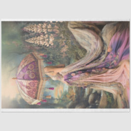 ガーデン・ガラ、パラソルを持った女性 薄葉紙