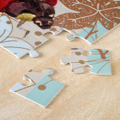 ガーデン・クリッターが庭に向かって次のように署名 ジグソーパズル (側面)