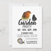 ガーデン・クリーチャー素朴・ガーデンパーティー 招待状 (正面)