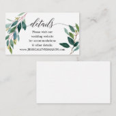 ガーデン·グリーン結婚ズのウェブサイトにカードを挿入 エンクロージャーカード (正面/裏面)