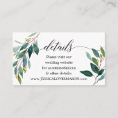 ガーデン·グリーン結婚ズのウェブサイトにカードを挿入 エンクロージャーカード (正面)