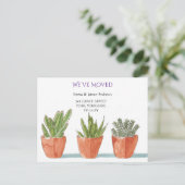 ガーデン・グロウン・パープルのアナウンスを引っ越し ポストカード (スタンド正面)