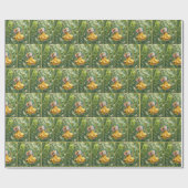 ガーデン・スイングの少女マウス ラッピングペーパー (フラット)