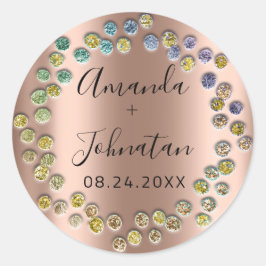 ガーデン スキニー シンプリー ネーム 日付 ブラック ローズ ドット ラウンドシール