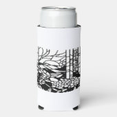 ガーデン ステンドグラス スリム缶クーラー (Seltzer正面)