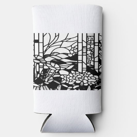 ガーデン ステンドグラス スリム缶クーラー (正面)