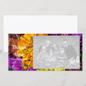 ガーデン ゼニア 花の感謝の写真カード サンキューカード (正面/裏面)