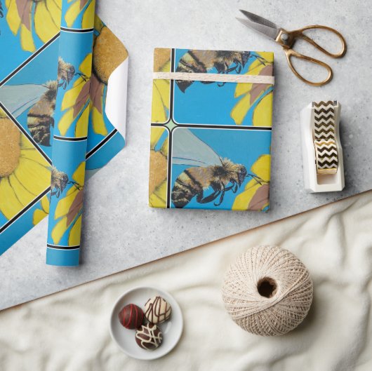 『ガーデン・ダンス』絵を描がオン ラッピングペーパー (クラフト)