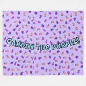 ガーデン・テ・パープル！ フリースブランケット (正面(横))