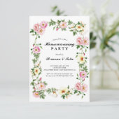 ガーデン トロピカル グリーン ハウスウォーミング パーティー 招待状 (スタンド正面)