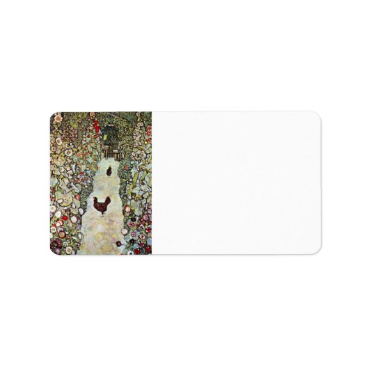 ガーデン・パスとニワトリby Gustavクリムト ラベル (正面)