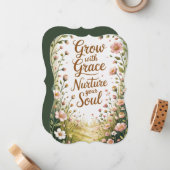 ガーデン・パス・シーンがグレース引用文 ノートカード (正面/裏面インサイチュ)