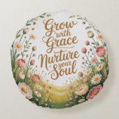 ガーデン・パス・シーンがグレース引用文 ラウンドクッション (裏面)