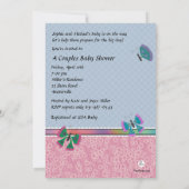 ガーデン フォト ベイビー シャワー 招待状 (裏面)