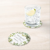 ガーデン フォリアージ グリーンリース  ブライダルシャワー ペーパーコースター (インサイチュ)