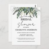 ガーデン フォリアージ ネイチャー グリーンナリィ ブライダルシャワー ポストカード (正面/裏面)