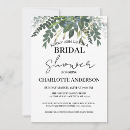 ガーデン フォリアージ ネイチャー グリーンナリー ブライズシャワー 招待状
