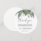 ガーデン フォリアージ ネイチャー グリーンナリー ブライダル シャワー サンクス サンキューカード (正面/裏面)