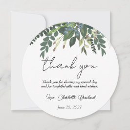 ガーデン フォリアージ ネイチャー グリーンナリー ブライダル シャワー サンクス サンキューカード