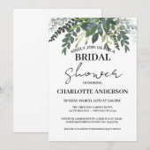 ガーデン フォリアージ ネイチャー グリーンナリー ブライダル シャワー 招待状 (正面/裏面)
