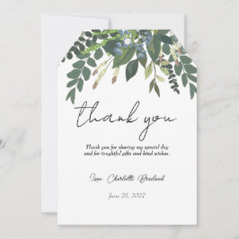 ガーデン フォリアージ ネイチャー グリーンネリー ブライズシャワー サンキューカード