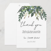 ガーデン フォリアージ ネイチャー グリーンネリー ブライダルシャワー サンキューカード (正面/裏面)
