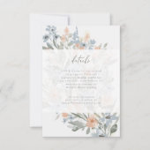 ガーデン・フラリッシュ詳細RSVPカードの挿入 出欠カード (正面)