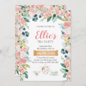 ガーデン フラワーティーパーティー招待状 招待状 (正面/裏面)