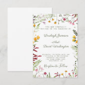 ガーデン フローラル ウェディング 招待状 (正面/裏面)