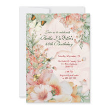 ガーデン フローラル テーマ パーティー 招待状