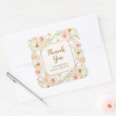 ガーデン フローラル ブライダル シャワー サンクス スクエアシール (封筒)