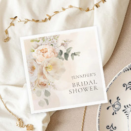 ガーデン フローラル ユーカリ ブライダル シャワー スタンダードカクテルナプキン