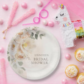 ガーデン フローラル ユーカリ プライベートシャワー ペーパープレート (パーティー)