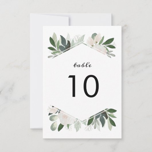 ガーデン ブラッシュ テーブル ナンバー カード (正面)