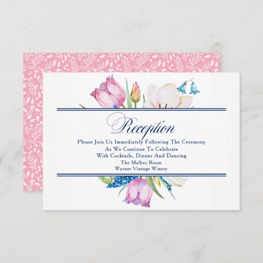 ガーデン ブーケ レセプション 招待状 (正面/裏面)