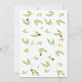 ガーデン ベイビー シャワー 招待状  |  双子 (裏面)