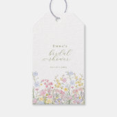 ガーデン ボホ ワイルドフラワーズ ブライズシャワー ギフトタグ (正面)