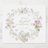 ガーデン ボホ ワイルドフラワーズ ブライズシャワー スパークリングワインラベル (シングルラベル)