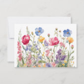 ガーデン ボーホー ワイルドフラワーズ フラット セーブ・ザ・デート カード (裏面)