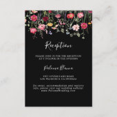 ガーデン マルチカラー ワイルドフラワー ウェディング レセプション エンクロージャーカード (正面)