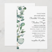 ガーデン ユーカリ & グリーン ウェディング 招待状 (正面/裏面)