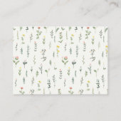 ガーデン·ワイルドフラワー·ベビー·シャワーブックリクエストカード エンクロージャーカード (裏面)