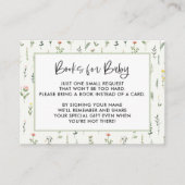 ガーデン·ワイルドフラワー·ベビー·シャワーブックリクエストカード エンクロージャーカード (正面)