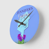 ガーデン「愛はここに育つ!」 壁用バードハウス ラウンド壁時計 (傾斜)