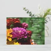 ガーデン《植物》百日草フラワーズブライダルシャワー 招待状 (スタンド正面)