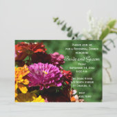 ガーデン《植物》百日草結婚フラワーズリハーサルディナー 招待状 (スタンド正面)