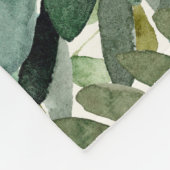 ガーデン – 水彩植物素朴学葉  フリースブランケット (角)