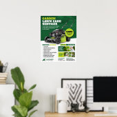 ガーデン、芝刈り、芝生サー気にビス ポスター (ホームオフィス)