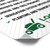 ガーデン、芝刈り、芝生サー気にビス ポスター (角)