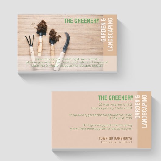 ガーデン&造園サービス名刺 名刺